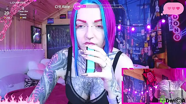 Snapshot of NekoCyber chatting on 12.29.24 NekoCyber online show from 12.29.24